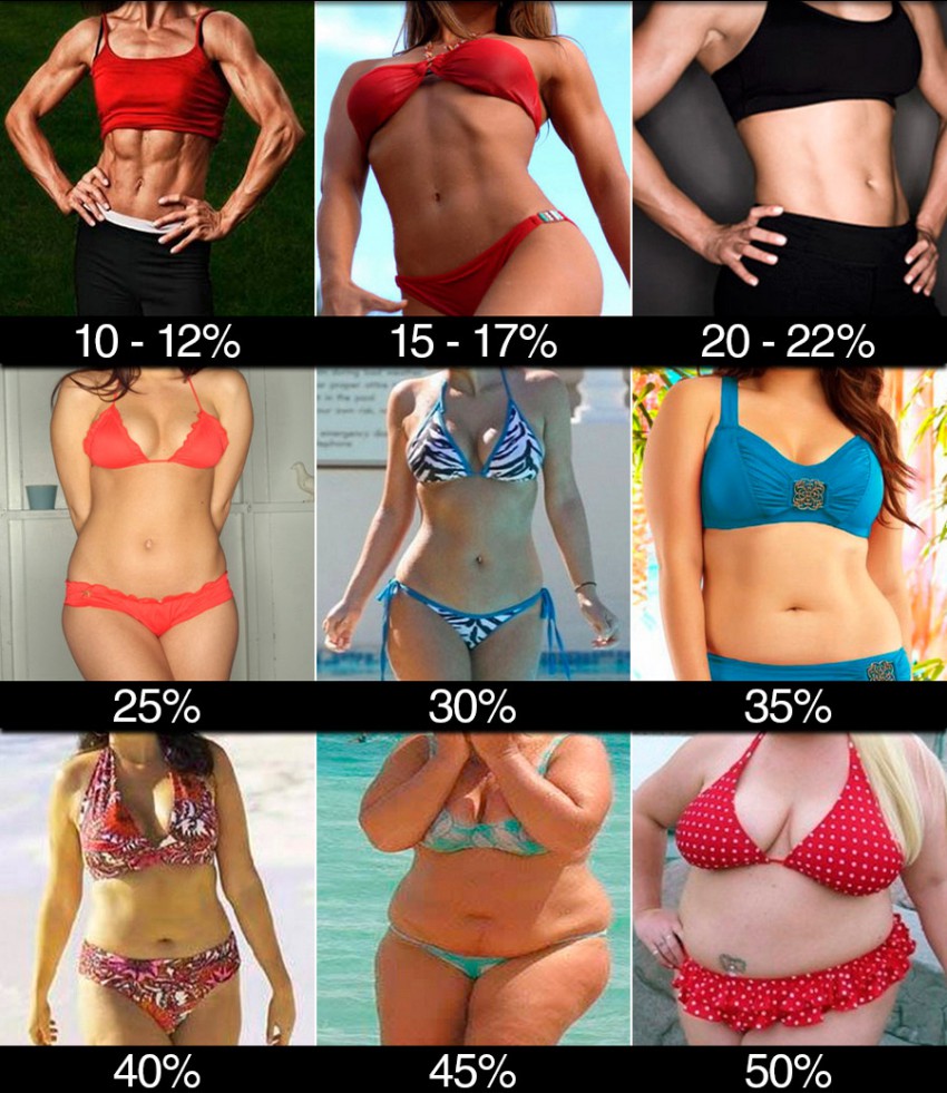 Porcentaje de grasa: cuerpo femenino